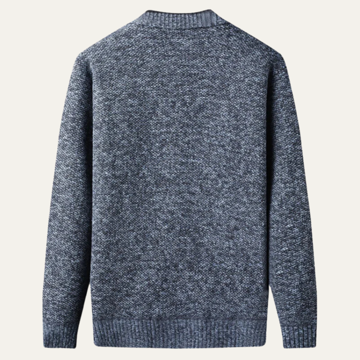 Cozy Mens Crew Neck Knit Cardigan Sweater