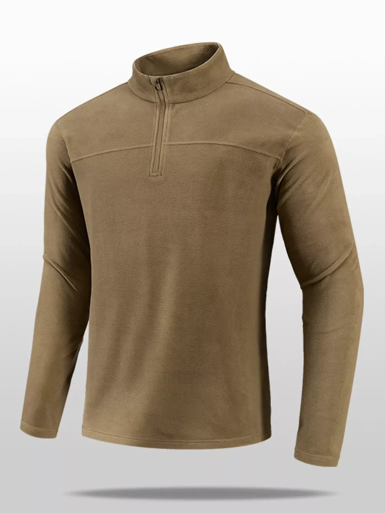 Large Size Quarter Zip Fleece Pullover
