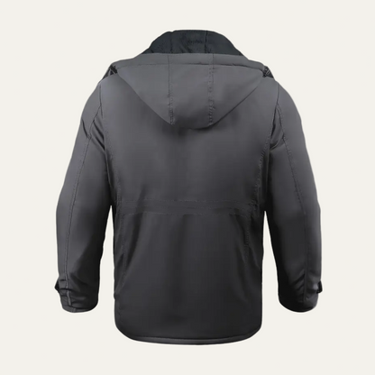 Waterproof Men's Winter Parka Jacket with Hood and Pockets