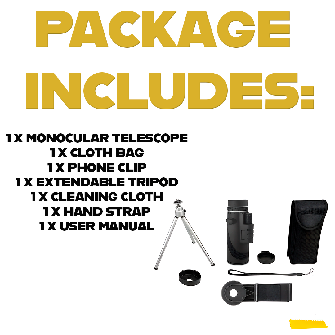 Starscope HD Monocular – 10X Zoom Telescope for Phone, Hiking, Bird Watching & Outdoor Use
