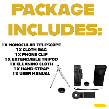 Starscope HD Monocular – 10X Zoom Telescope for Phone, Hiking, Bird Watching & Outdoor Use