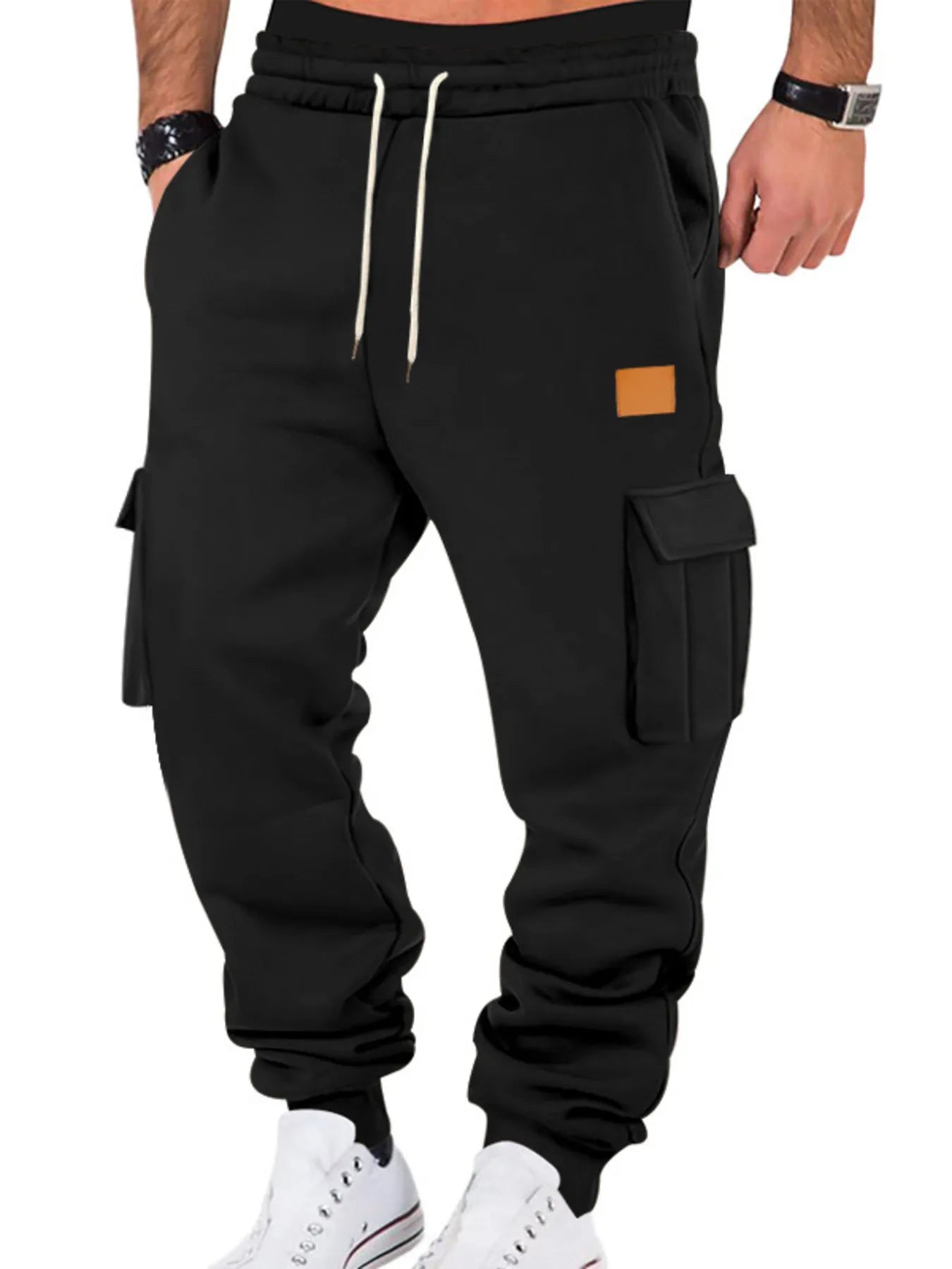 Comfortable Loose Fit Elastic Waist Jogger Pants For Men