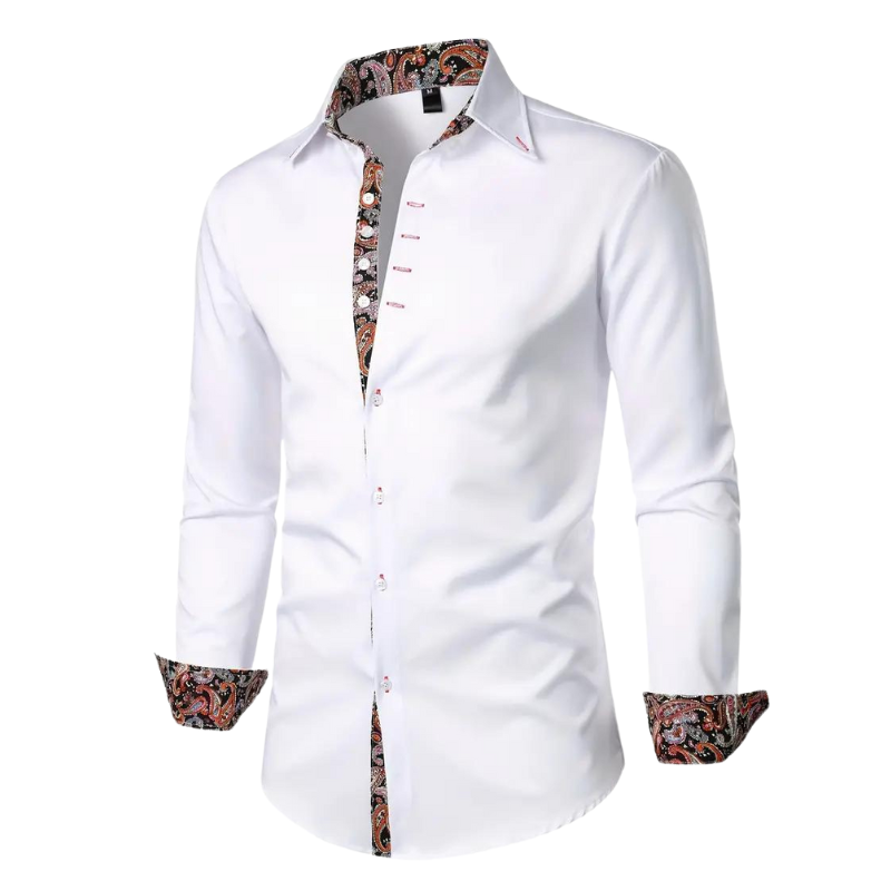 Trendy Mens Shirt with Classic Paisley Pattern