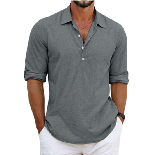Breathable Casual Linen Shirt for Men - OutfitLondon