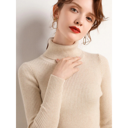 Slim Fit Women's Crew Neck Wool Sweater