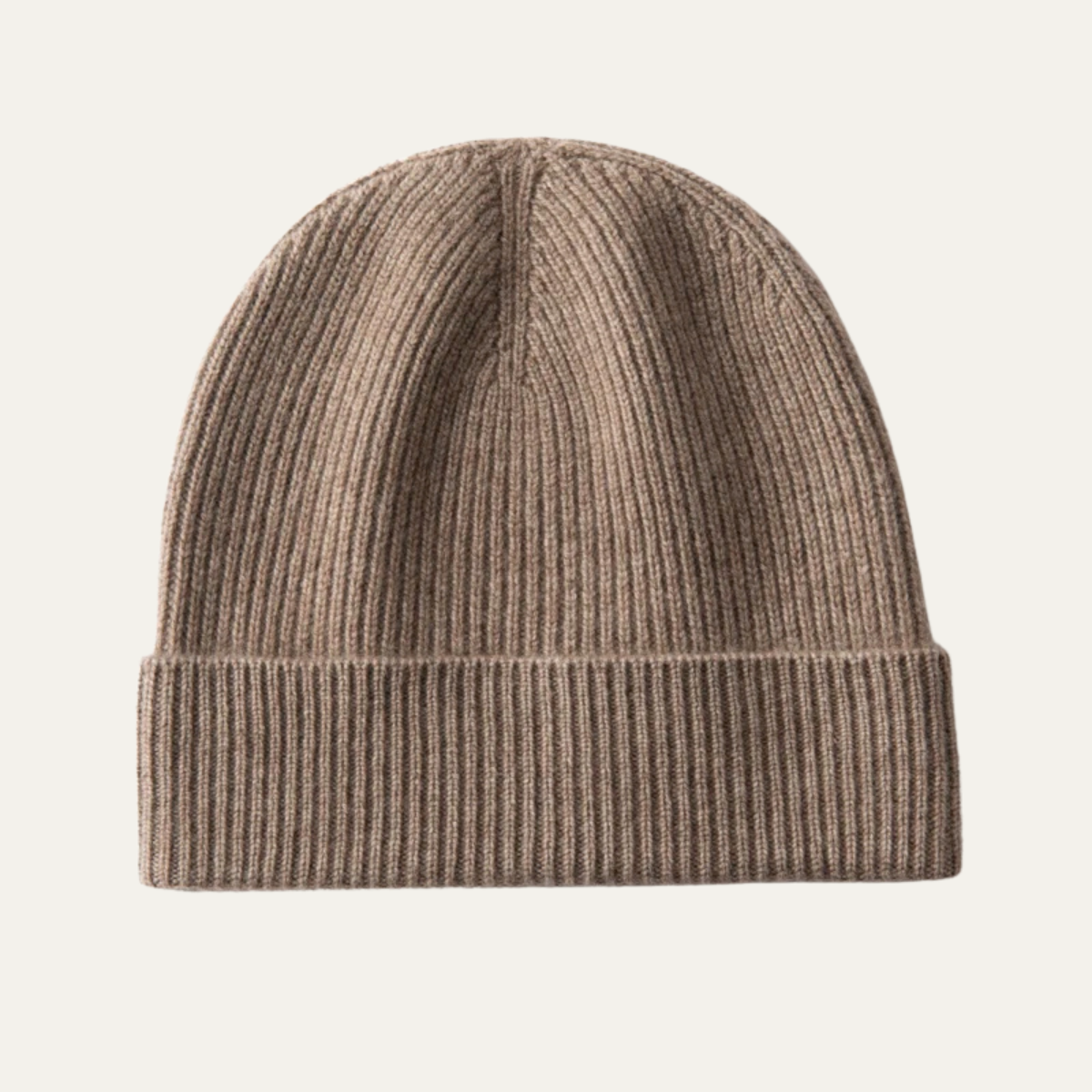 Warm Mens Cashmere Ribbed Winter Hat