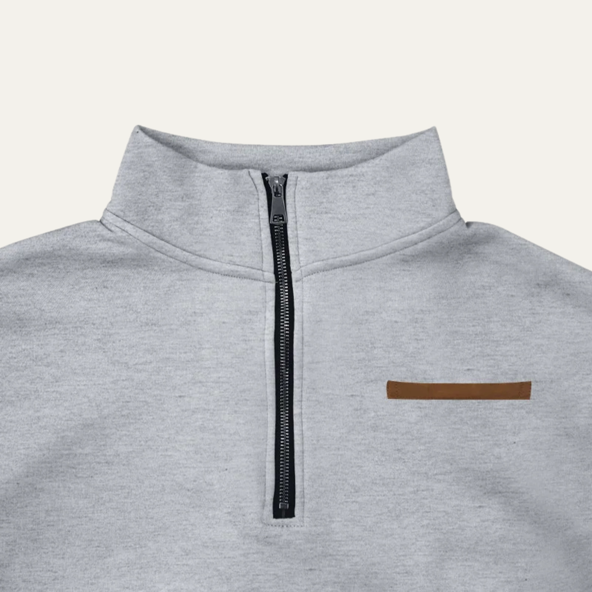 Relaxed Fit Men's Quarter Zip Pullover Sweater