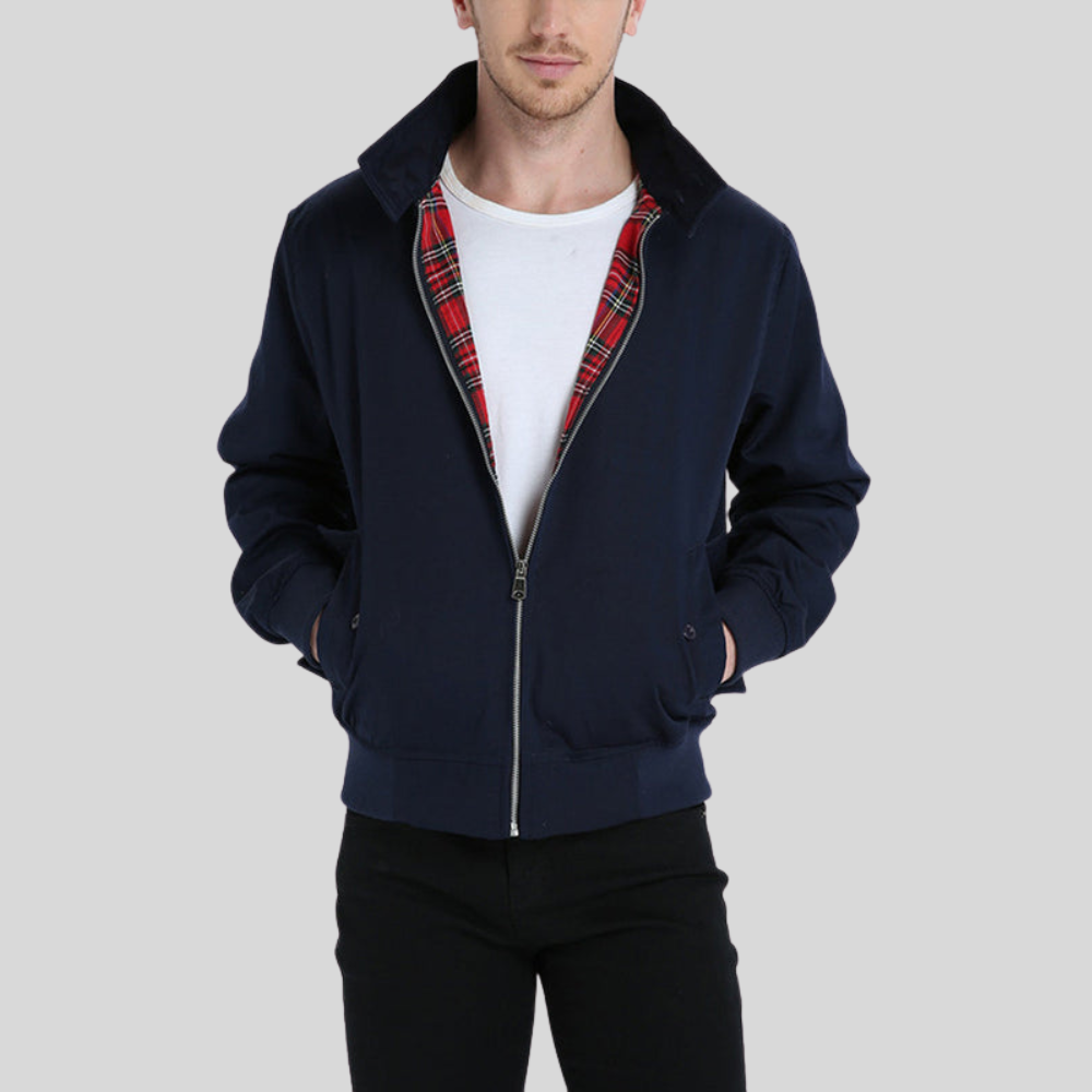 Men's Vintage Zip Up Bomber Jacket