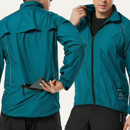 Men's Visibility High Neck Full Zip Bike Jacket