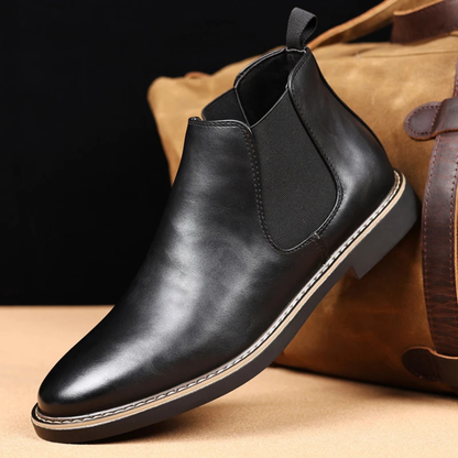 Classic Men's Genuine Leather Ankle Boots