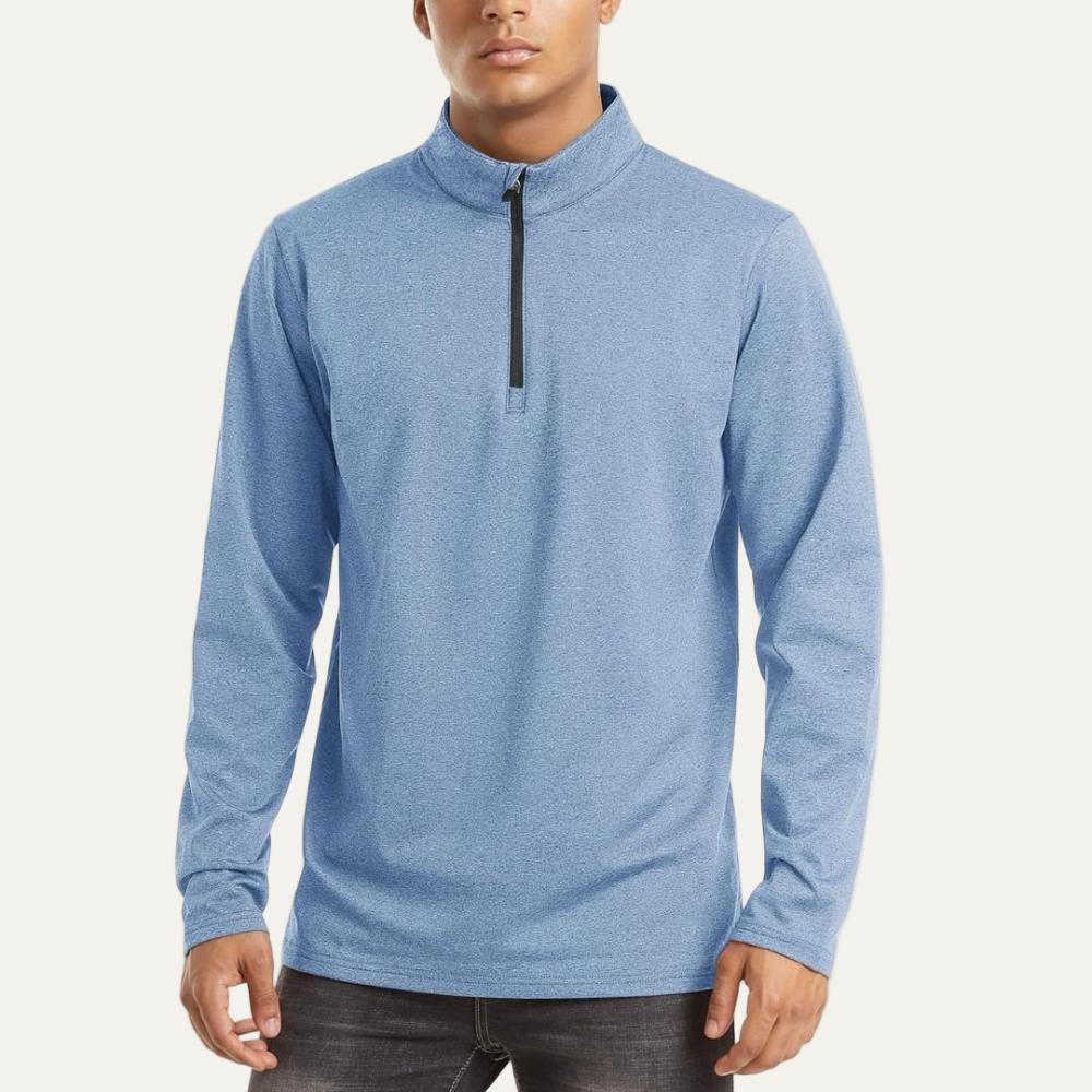 Men's Performance Quarter Zip Polo Shirt