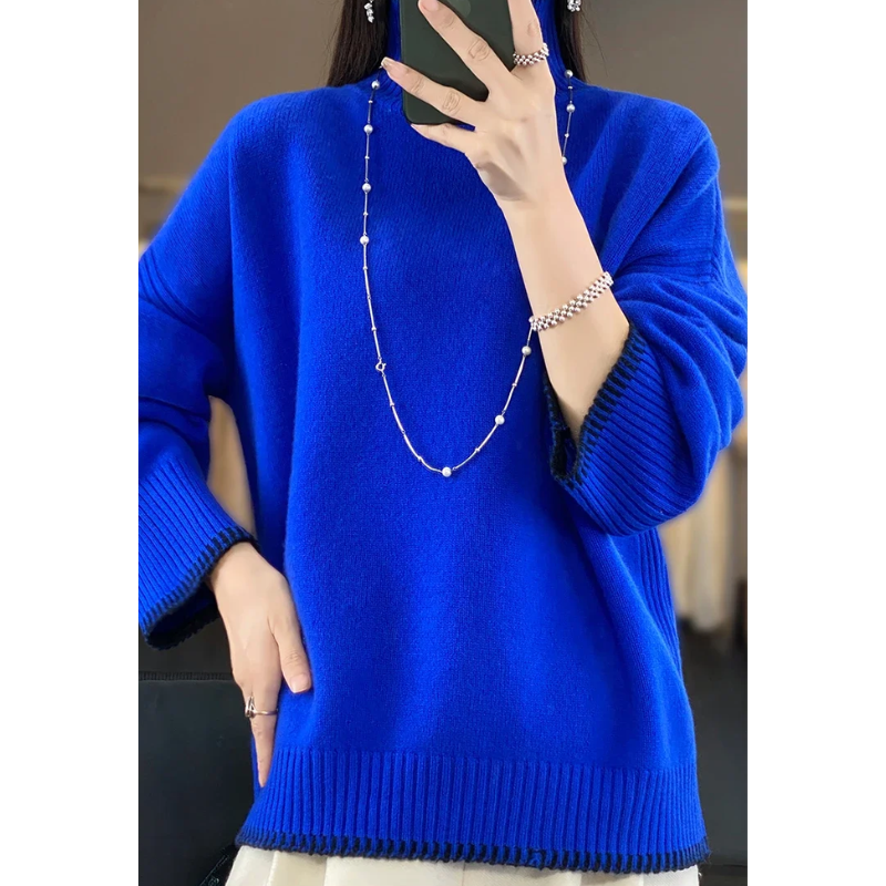 Soft Oversized Long Sleeve Women's Knit Sweater