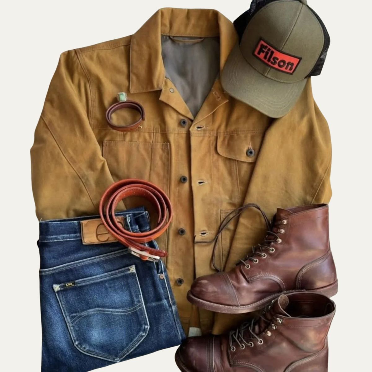 Classic Mens Vintage Canvas Ranch Jacket
