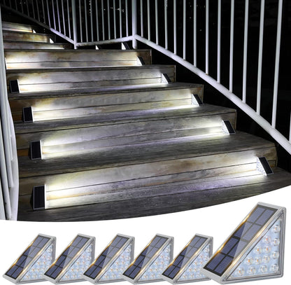 4 Packs Solar-Powered Outdoor Stair Lights