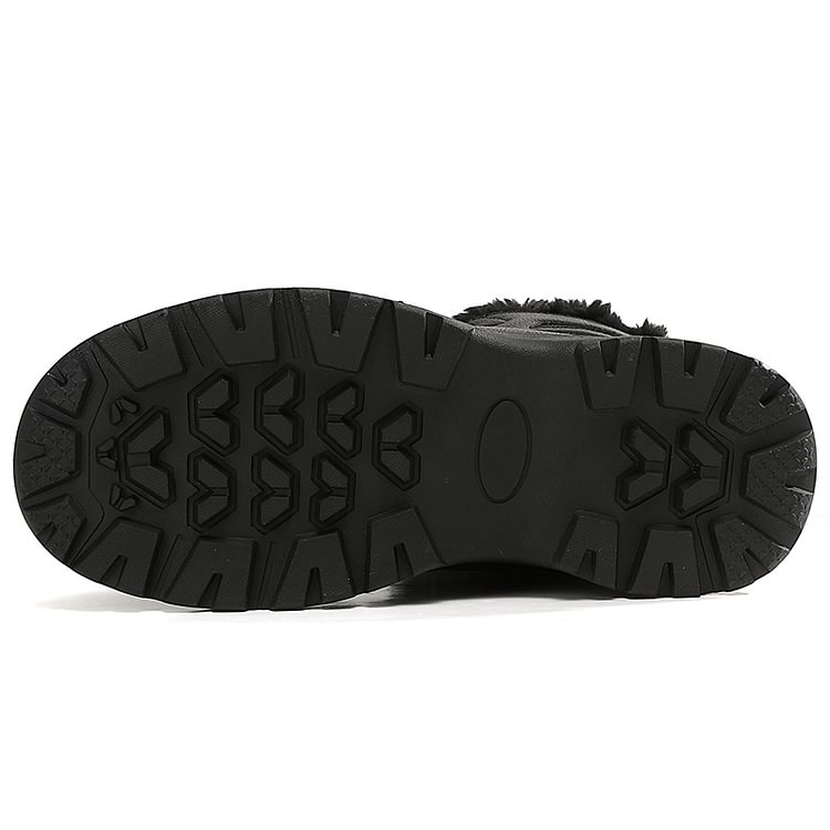Warm Fuzzy Lace Up Ankle Boots for Women