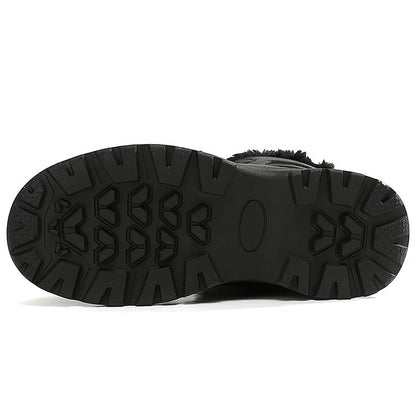 Warm Fuzzy Lace Up Ankle Boots for Women