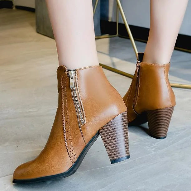 Low Heel Ankle Boots for Women