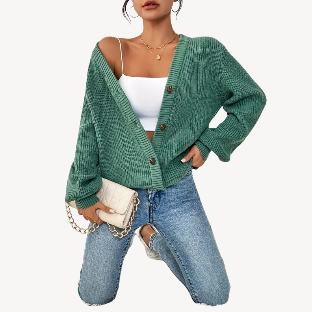 Women's Casual Open Front Cardigan Sweater - OutfitLondon