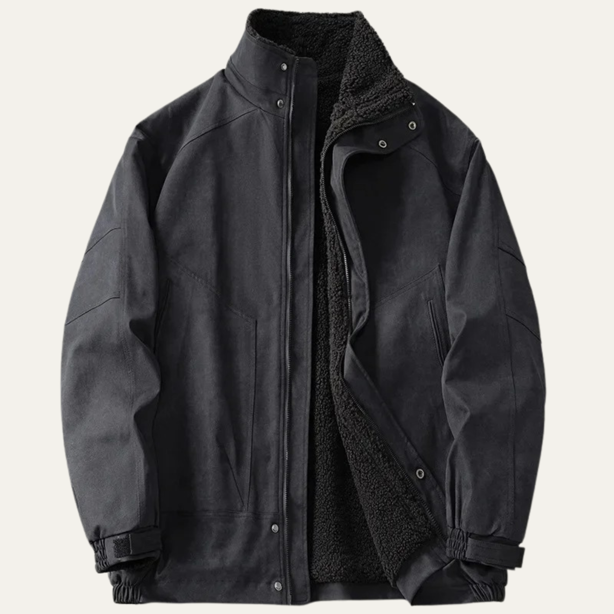 Classic Men's Thermal Suede Leather Jacket - OutfitLondon