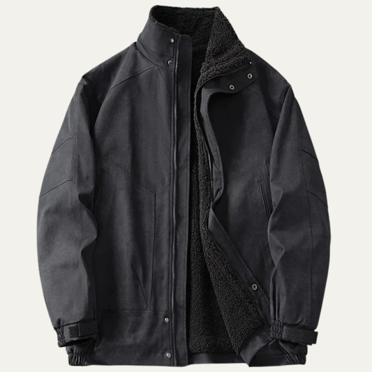 Classic Men's Thermal Suede Leather Jacket - OutfitLondon