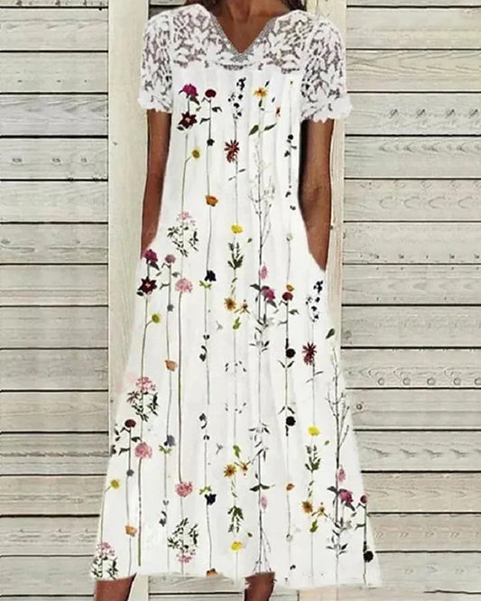 Comfortable Summer Floral Dress for Ladies - OutfitLondon