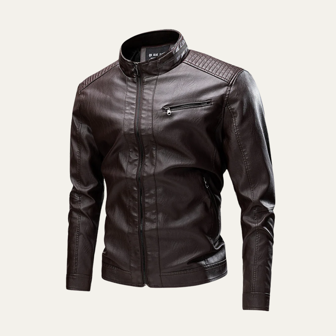 Men's Black Biker Leather Jacket