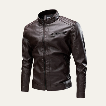 Men's Black Biker Leather Jacket