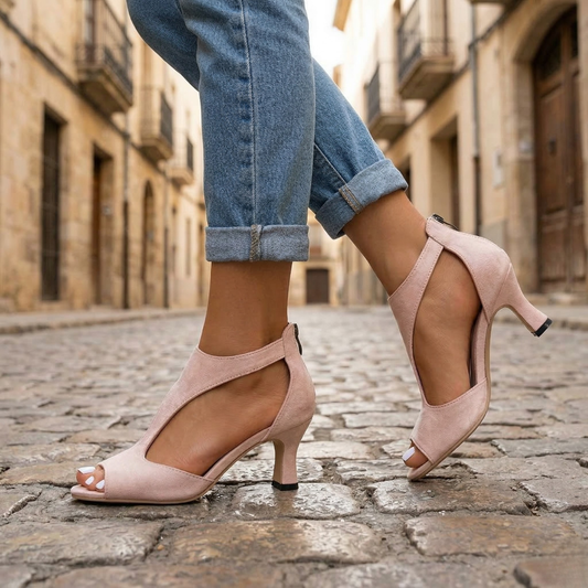 Low Heel Ankle Strap Sandals for Women - OutfitLondon