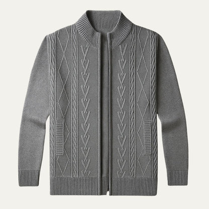 Traditional Mens Knit Cardigan Sweater - OutfitLondon