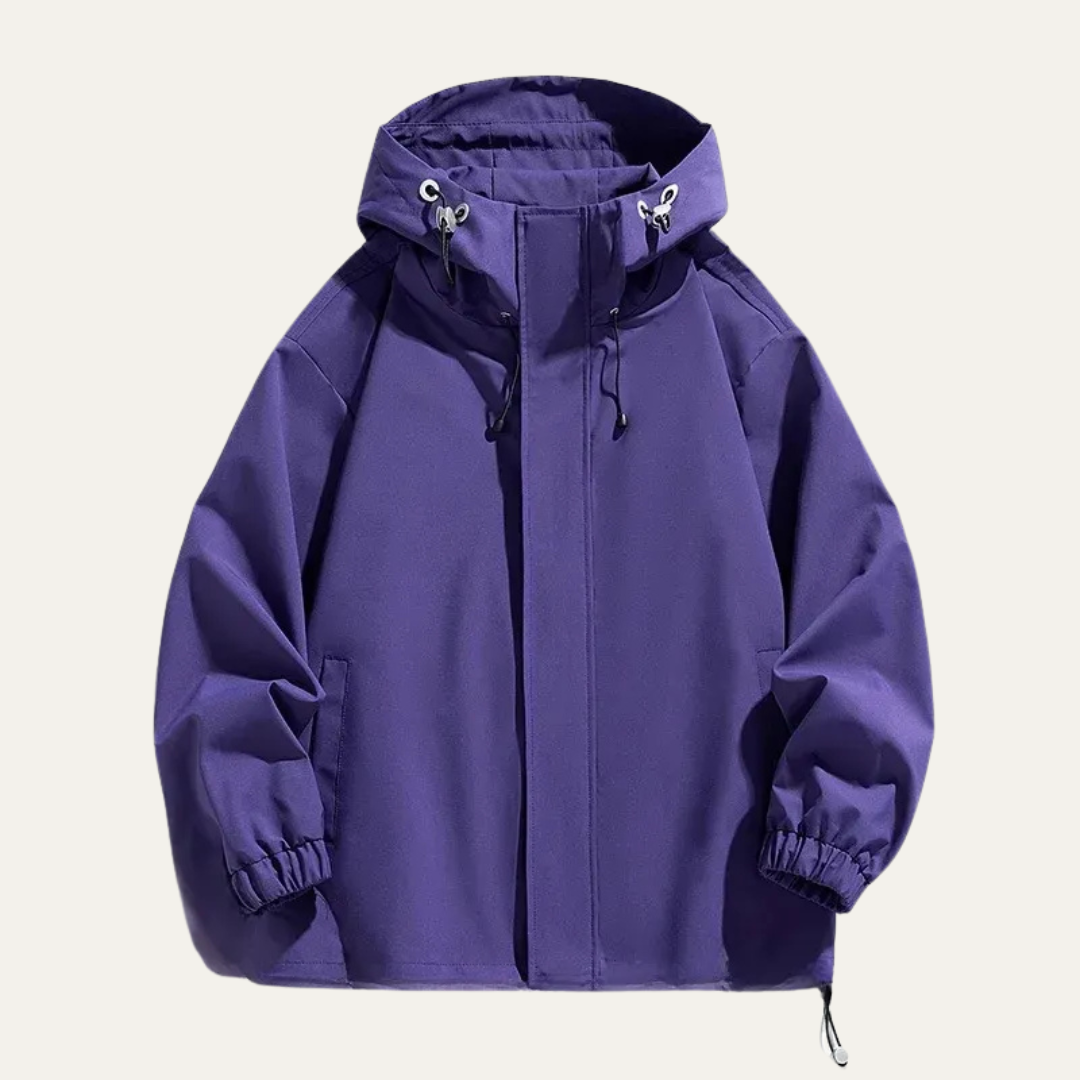 Waterproof Men's Lightweight Hooded Windbreaker Jacket