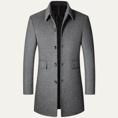 Classic Men's Thermal Wool Overcoat - OutfitLondon