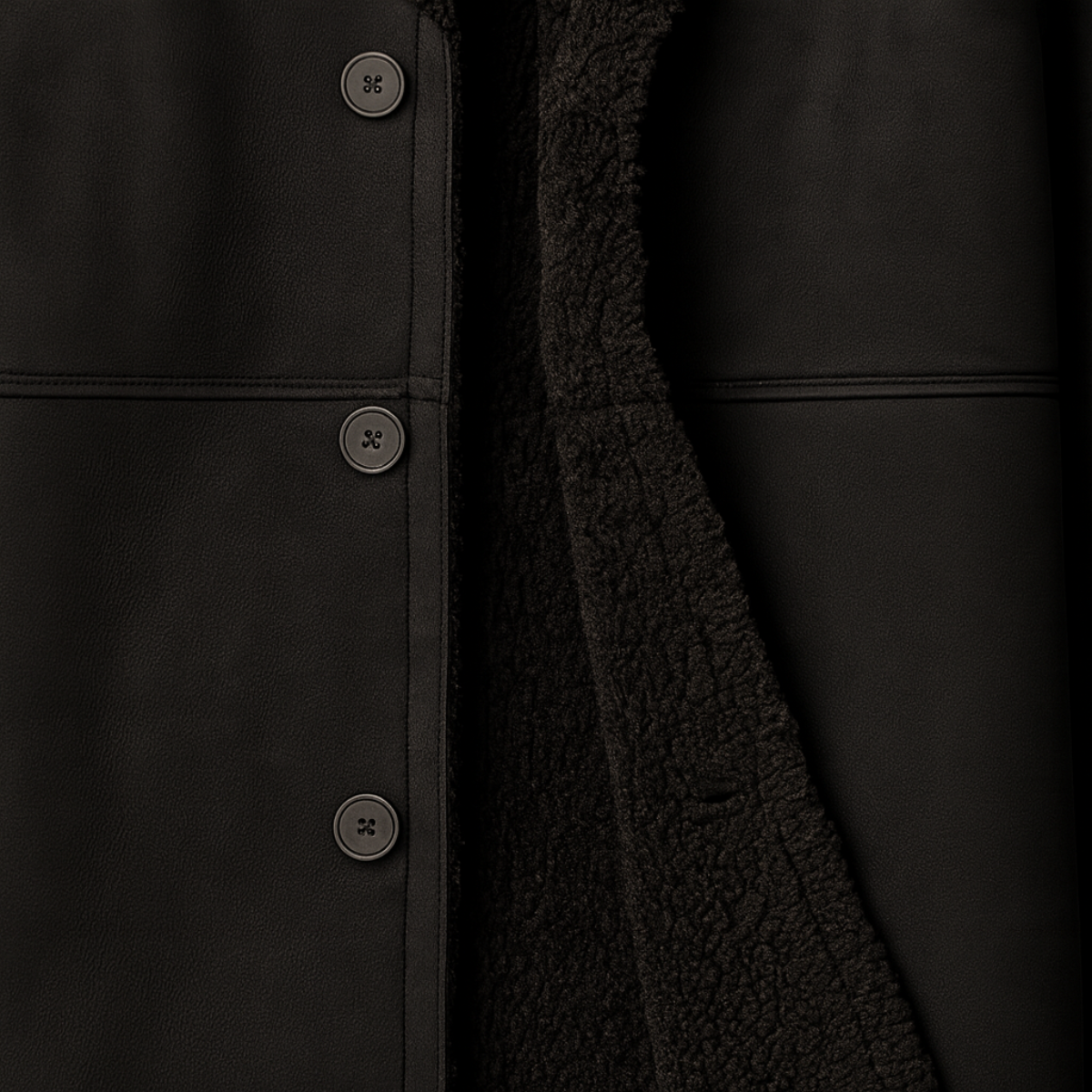 Warm Luxury Sheepskin Men's Winter Coat