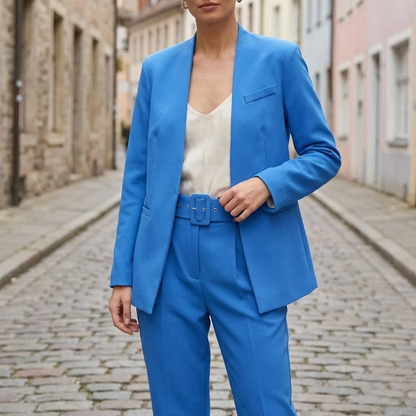 Classic Fit Two Piece Ladies Business Suit Jacket - OutfitLondon