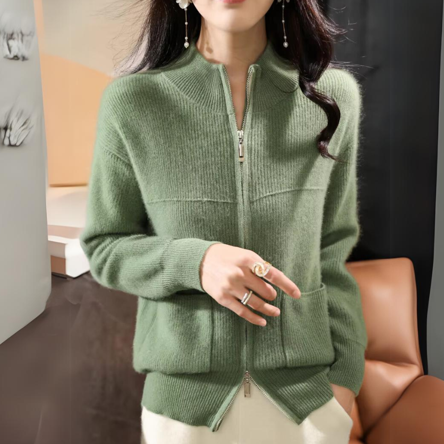Merino Wool Knit Jacket - OutfitLondon