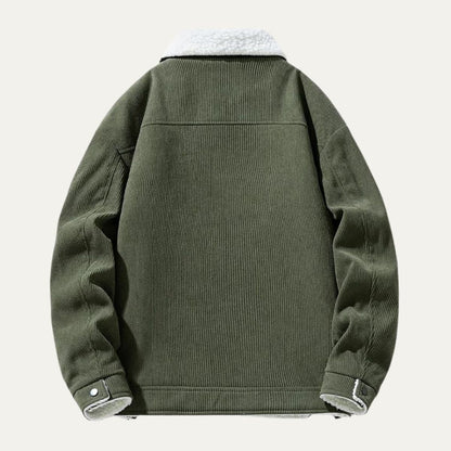 Warm Plush Lined Denim Trucker Jacket