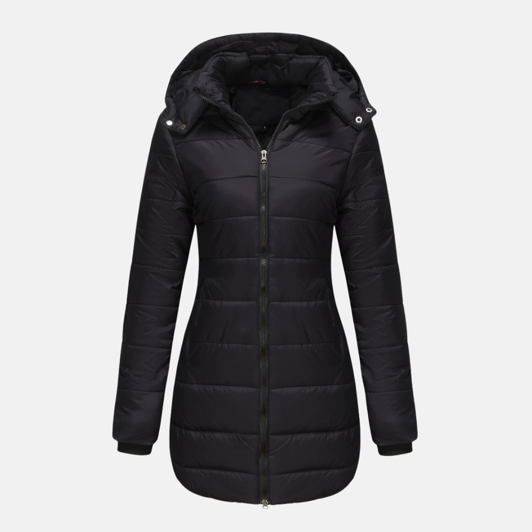 Warm Women's Padded Jacket with Hood