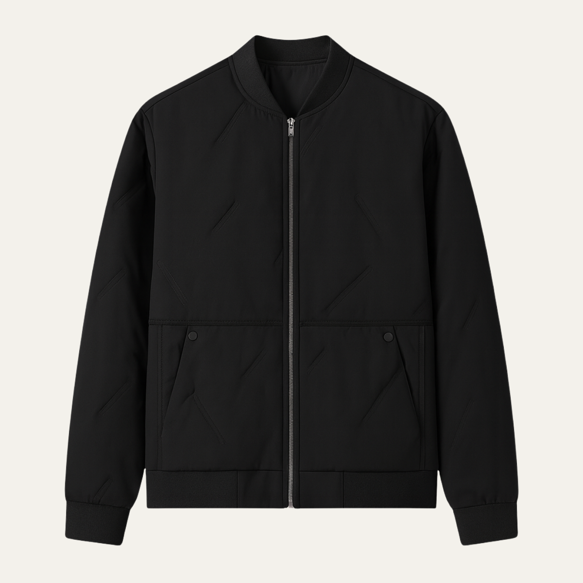 Classic Slim Fit Cotton Bomber Jacket - OutfitLondon