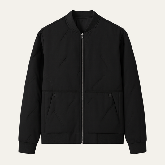 Classic Slim Fit Cotton Bomber Jacket - OutfitLondon