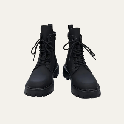 Men's Glossy Lace Up Ankle Boots