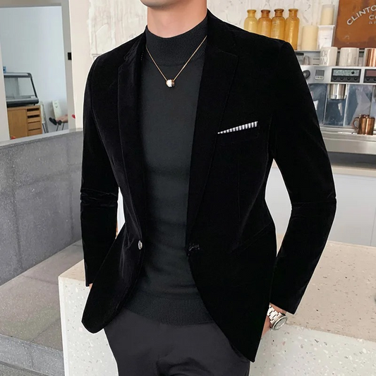 Luxury Black Formal Suit Jacket - OutfitLondon