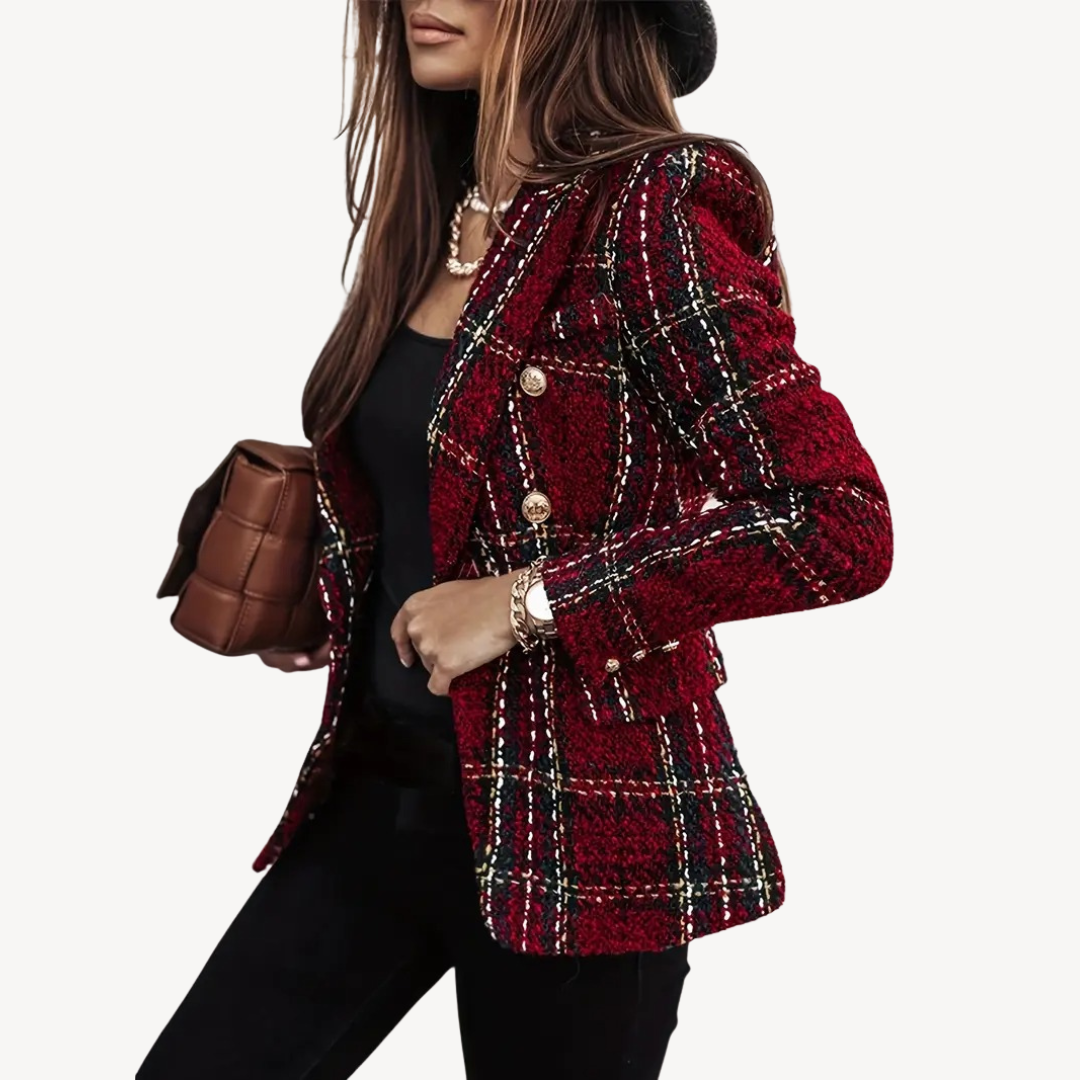 Classic Checked Wool Jacket - OutfitLondon