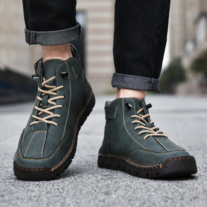 Authentic Brown Leather Ankle Boots