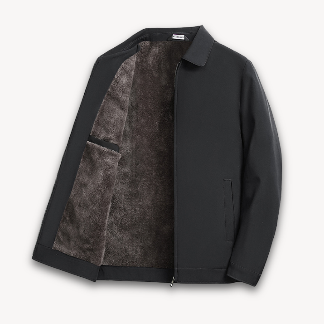 Warm Faux Fur Lined Mens Winter Coat