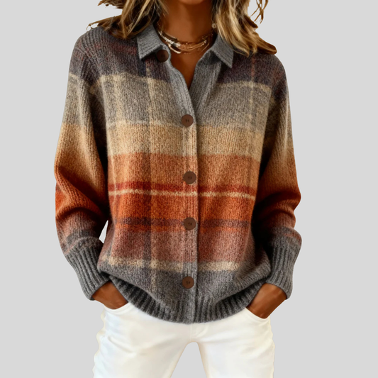 Classic Plaid Open Cardigan - OutfitLondon