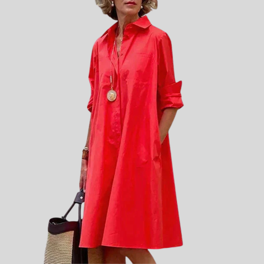 Chic Women's Dress With Side Pockets - OutfitLondon