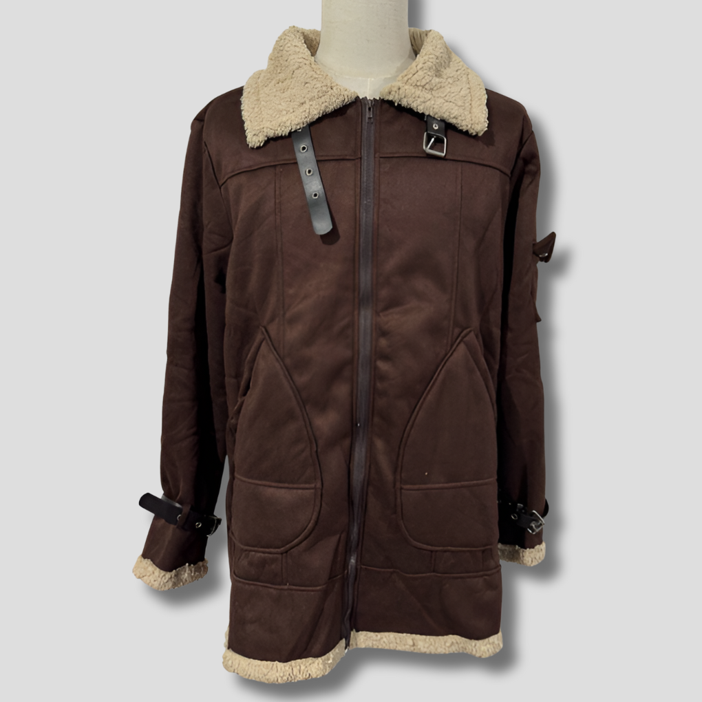 Brown Leather Motorcycle Jacket - OutfitLondon