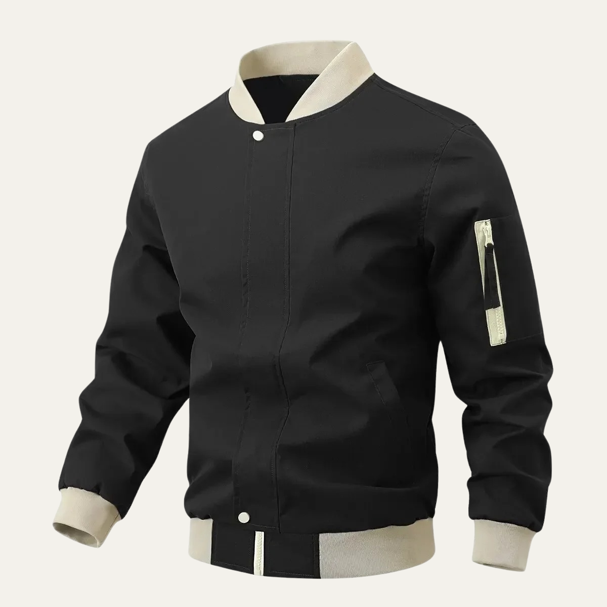 Men's Relaxed Fit Zipper Bomber Jacket