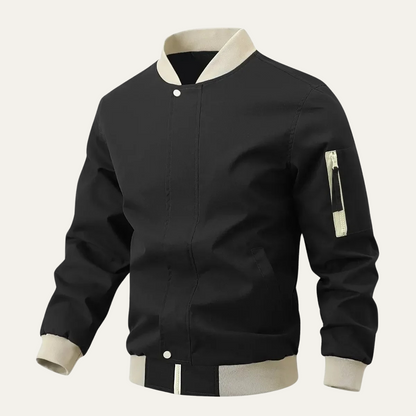 Men's Relaxed Fit Zipper Bomber Jacket