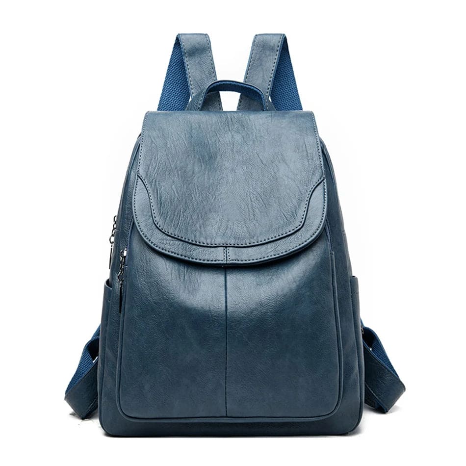 Secure Leather Backpack for Fashionable Women