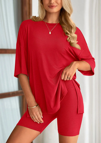 Comfy Summer Shorts Sleeveless Tank Two Piece Outfit